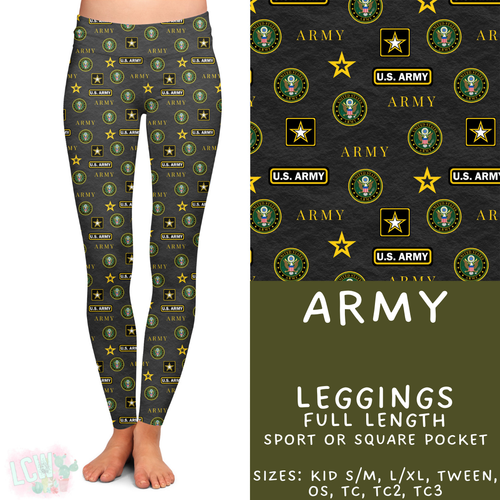 Batch #414 - Military 2 Collection - Closes 9/17 - ETA early Nov - Army Full Length Leggings