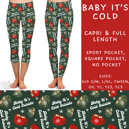 Batch #217 - Christmas Spirit - Closes 10/16 - ETA late Nov - Baby It's Cold Full and Capri Length Leggings