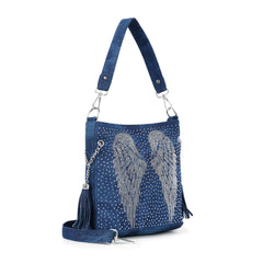 Wings Design Hobo Crossbody Handbag