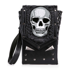 Skull Design Cell Phone Holder Crossbody