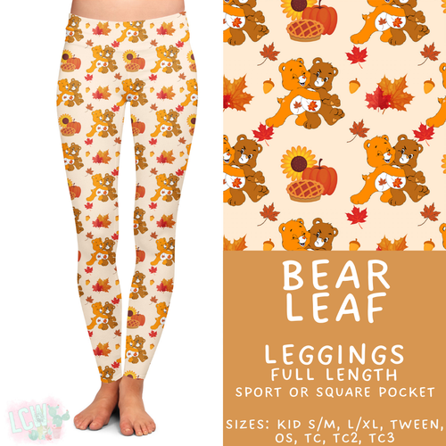 Batch #409 - Character Fall 2 - Closes 9/8 - ETA late October - Bear Leaf Full Length Leggings