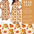 Batch #409 - Character Fall 2 - Closes 9/8 - ETA late October - Bear Leaf Womens & Girls Dresses