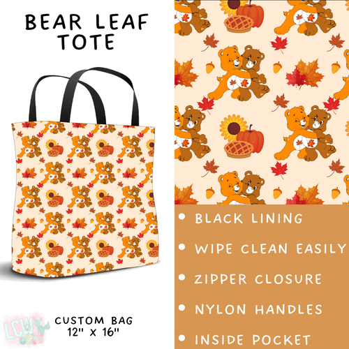 Batch #409 - Character Fall 2 - Closes 9/8 - ETA late October - Bear Leaf Tote