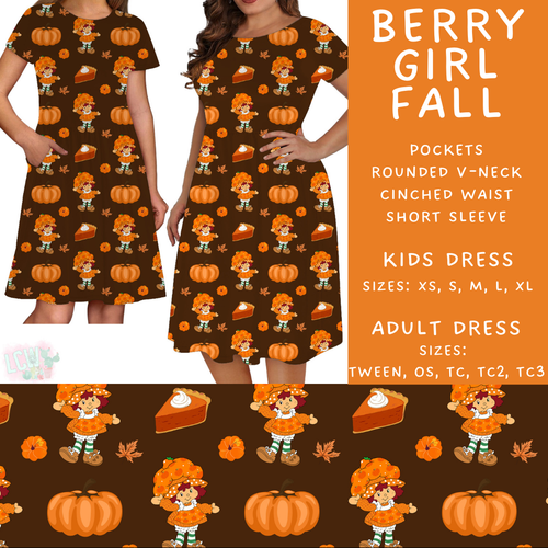 Batch #409 - Character Fall 2 - Closes 9/8 - ETA late October - Berry Girl Fall Womens & Girls Dresses