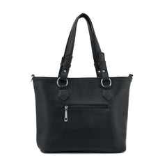 Midnight Bling Skull Rhinestone Tote Handbag