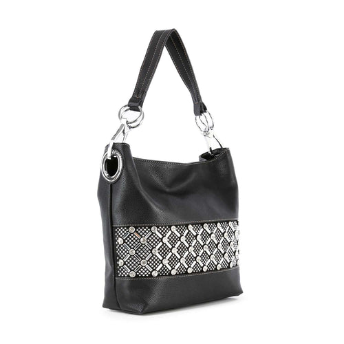 Rhinestone Bling Fashion Hobo Handbag - Vegan Leather (4 Colors)