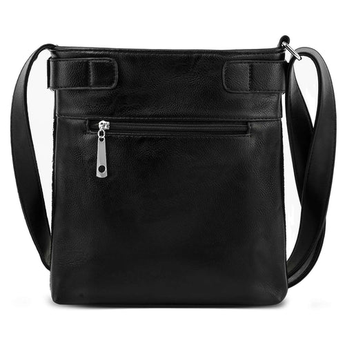 Daisy Rhinestone Crossbody Bag – Faux Leather Floral Sling Purse with Sparkle & Adjustable Strap