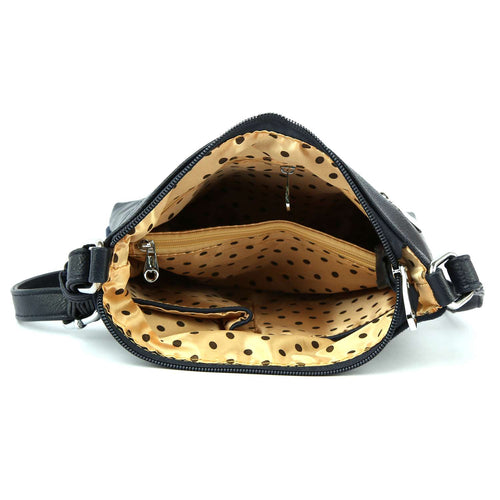 Daisy Rhinestone Crossbody Bag – Faux Leather Floral Sling Purse with Sparkle & Adjustable Strap