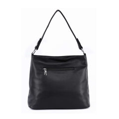 Glamorous Rhinestone Hobo Handbag in Black – Chic Faux-Leather Shoulder Bag with Sparkling Detail