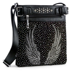 Wings Design Rhinestone Crossbody Sling - Sparkling and Stylish