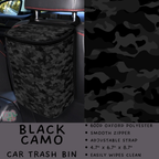Batch #423 - Car Accessories - Closes 10/2 - ETA mid/late Nov - Black Camo Car Trash Bin