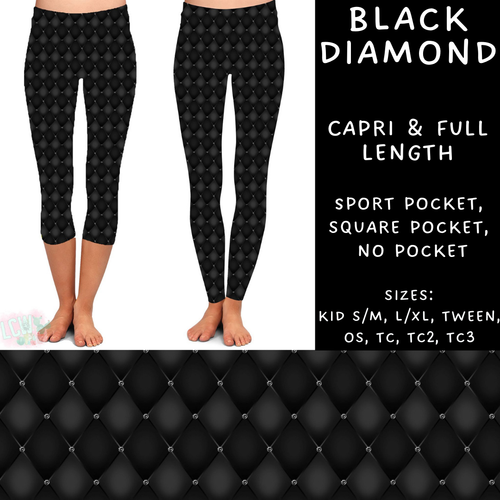 Batch #223 - Black Friday - Closes 10/18 - ETA mid Nov - Black Diamond Full and Capri Length Leggings