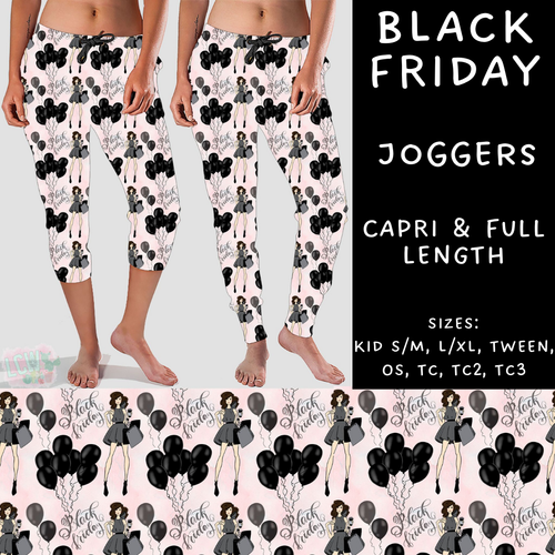 Batch #223 - Black Friday - Closes 10/18 - ETA mid Nov - Black Friday Full and Capri Length Joggers