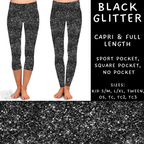 Batch #223 - Black Friday - Closes 10/18 - ETA mid Nov - Black Glitter Full and Capri Length Leggings