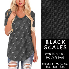 Batch #223 - Black Friday - Closes 10/18 - ETA mid Nov - Black Scales V-Neck Tee