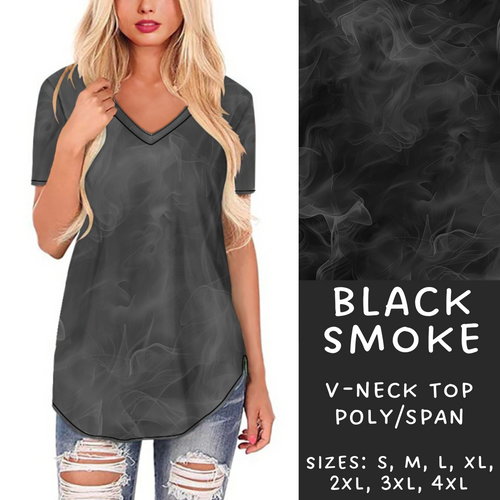 Batch #202 - Colorful Smoke Sets - Closes 9/18 - ETA early Nov - Black Smoke V-Neck Tee