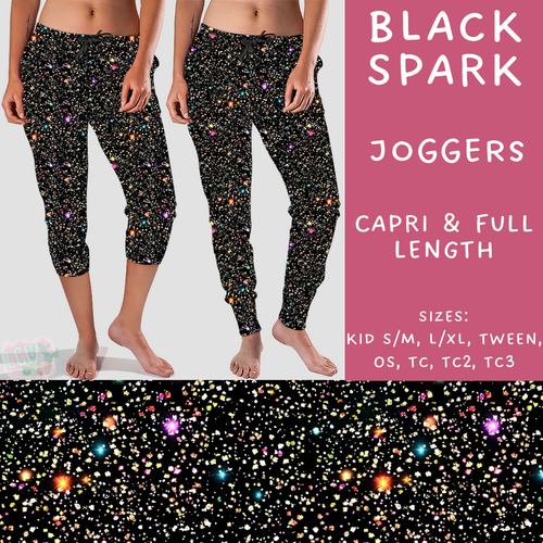 Batch #223 - Black Friday - Closes 10/18 - ETA mid Nov - Black Spark Full and Capri Length Joggers