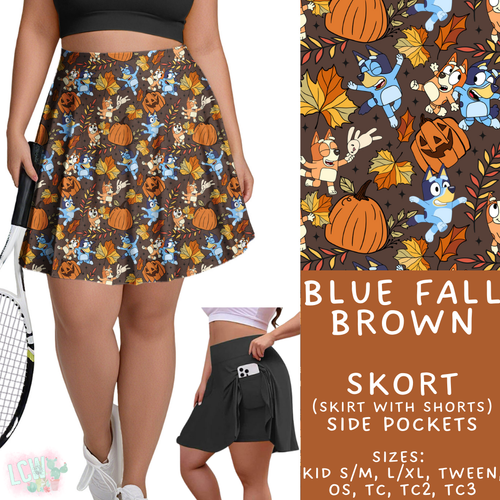 Batch #409 - Character Fall 2 - Closes 9/8 - ETA late October - Blue Fall Brown Skort