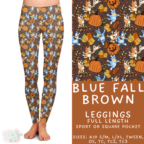 Batch #409 - Character Fall 2 - Closes 9/8 - ETA late October - Blue Fall Brown Full Length Leggings