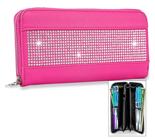 Sparkling Stone Accordion Wallet - Elegant and Functional Accessory