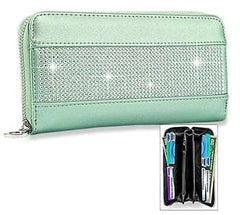 Sparkling Stone Accordion Wallet - Elegant and Functional Accessory