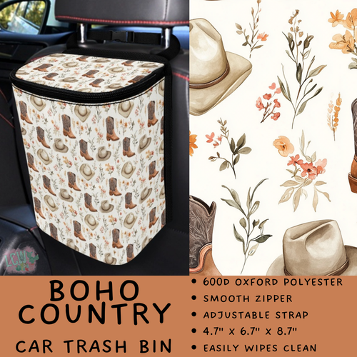 Batch #423 - Car Accessories - Closes 10/2 - ETA mid/late Nov - Boho Country Car Trash Bin