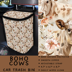 Batch #423 - Car Accessories - Closes 10/2 - ETA mid/late Nov - Boho Cows Car Trash Bin