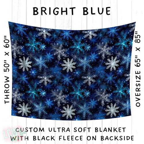 Batch #242 - Winter Wonderland Blankets - Closes 11/22 - ETA early Feb - Bright Blue Blanket