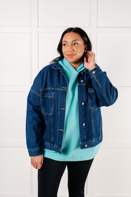 Have We Met Oversized Denim Jacket – Stylish and Versatile (Sizes S-2XL)