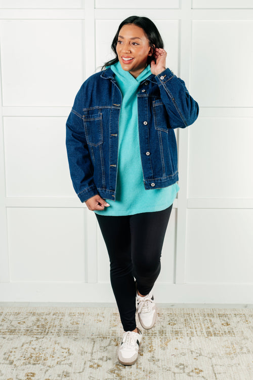 Have We Met Oversized Denim Jacket – Stylish and Versatile (Sizes S-2XL)