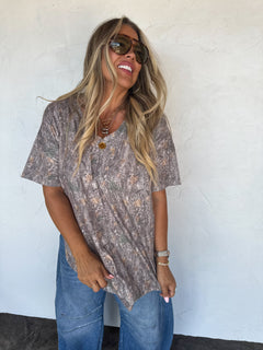 PREORDER- JOEY VNECK WASHED COTTON BOYFRIEND TEE