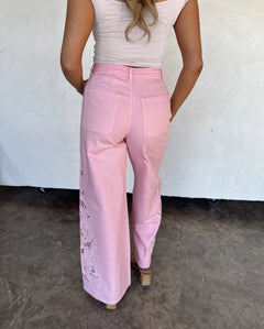 🚨 PREORDER: Blakeley Summer Floral Charm Wide Leg Jean