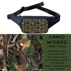 Batch #276 - Fanny Packs & Drawstring Backpacks - Closes 1/24 - ETA late March - Camo Woods Fanny Pack