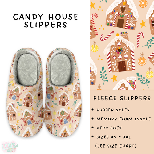 Batch #221 - Comfy Christmas Slippers - Closes 10/23 - ETA early Dec - Candy House Slippers