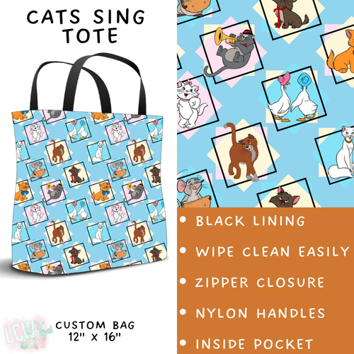 Batch #273 - Magical Faves 10 - Closes 1/20 - ETA late March - Cats Sing Tote