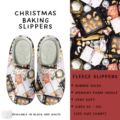 Batch #221 - Comfy Christmas Slippers - Closes 10/23 - ETA early Dec - Christmas Baking Slippers