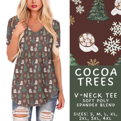 Batch #424 - Jingle All The Way - Closes 10/3 - ETA mid/late Nov - Cocoa Trees V-Neck Tee