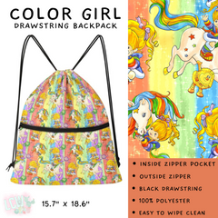 Batch #276 - Fanny Packs & Drawstring Backpacks - Closes 1/24 - ETA late March - Color Girl Drawstring Backpack