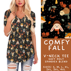 Batch #407 - Fall Fun 2 - Closes 9/4 - ETA mid/late October - Comfy Fall V-Neck Tee