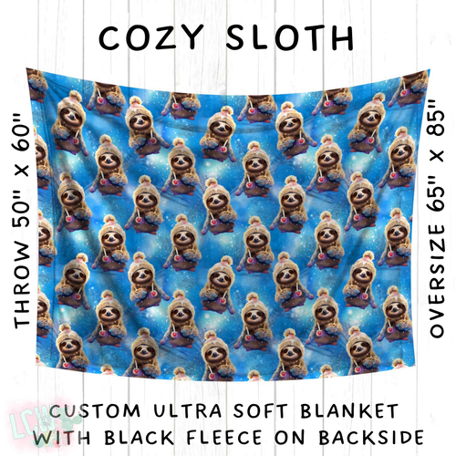 Batch #242 - Winter Wonderland Blankets - Closes 11/22 - ETA early Feb - Cozy Sloth Blanket