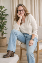 High-Waist Column Straight Jeans