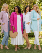 Breezy Grace Eyelet Button Down Tunic