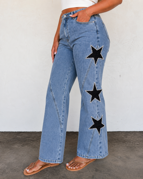 Sideline Star Wide Leg Jeans
