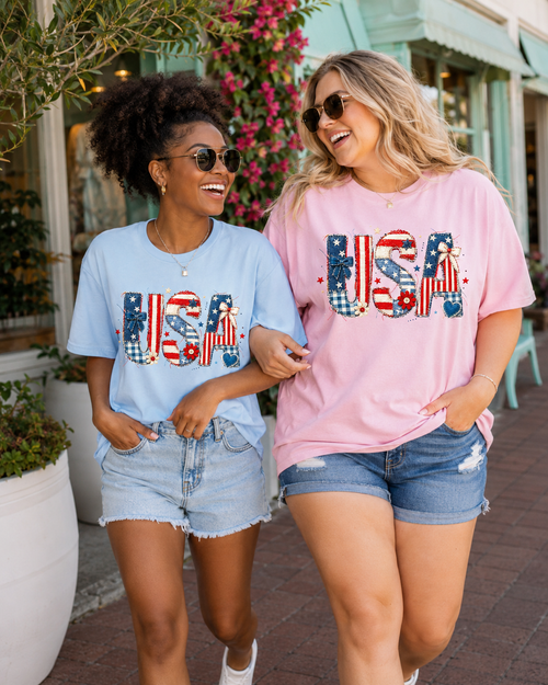 USA Patchwork Graphic Tee - TEE Of The Week Special