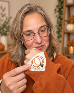 Pumpkin Pop LayerPop™ Embroidered Sweatshirt