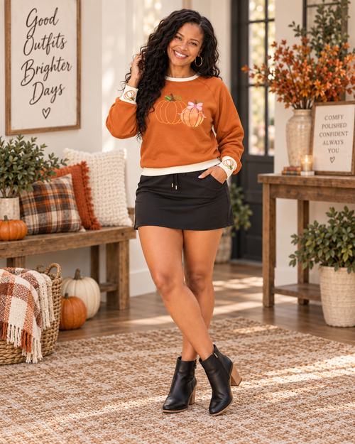 Pumpkin Pop LayerPop™ Embroidered Sweatshirt