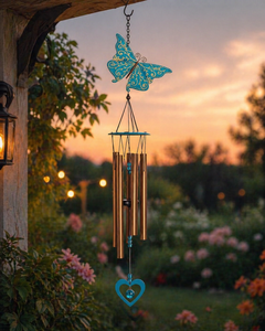 Gold Butterfly Garden Wind Chime