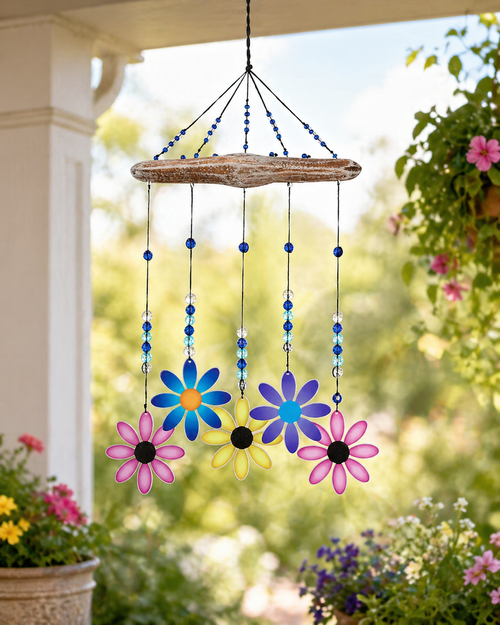 Painted Garden Flower Hanging Decor