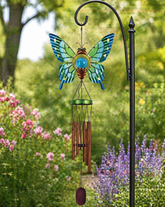 Solar Butterfly Garden Wind Chime