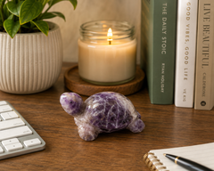 Amethyst Crystal Turtle – Gemstone Decor